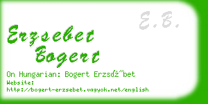 erzsebet bogert business card